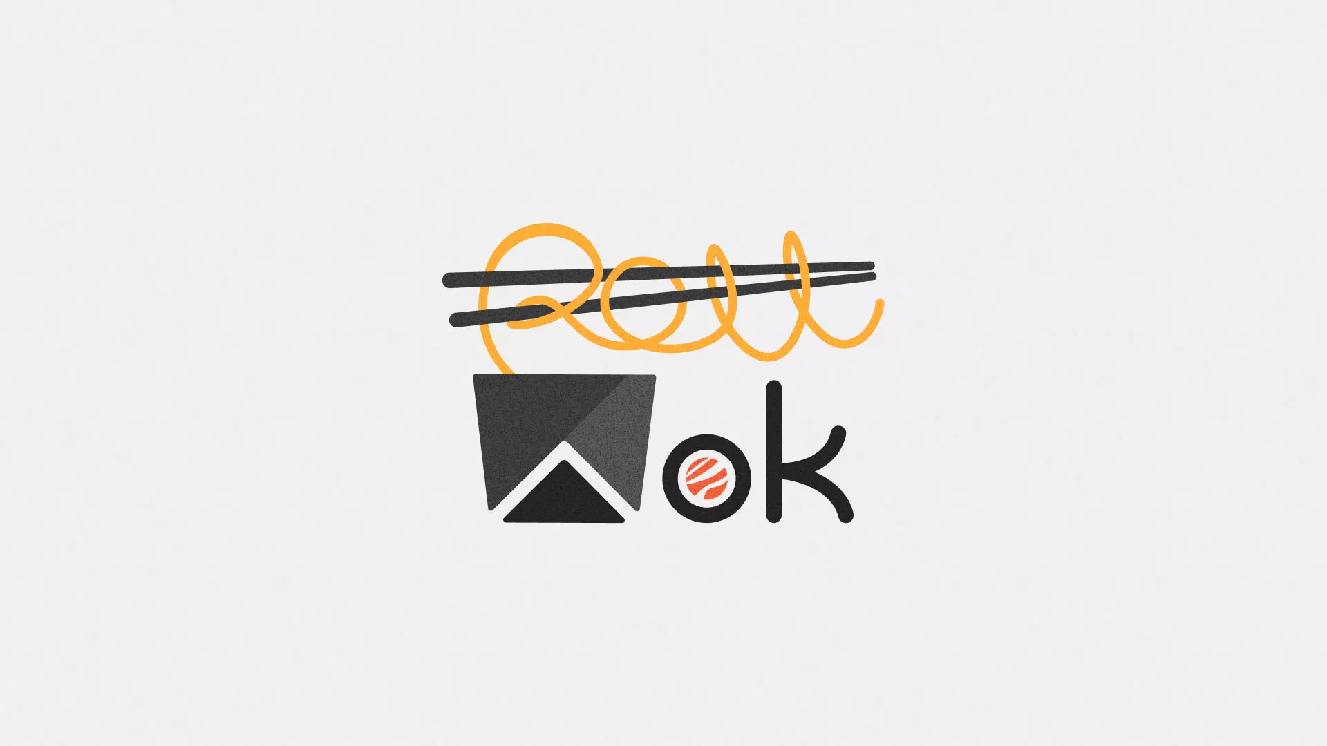 Разработка логотипа суши-бара «Roll Wok Club» в Заринске